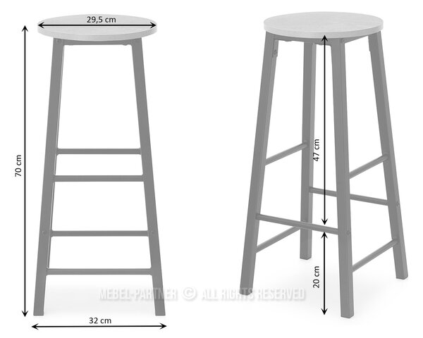 Scaun bar Fukando (stejar + negru). Promo -22%. 1136387