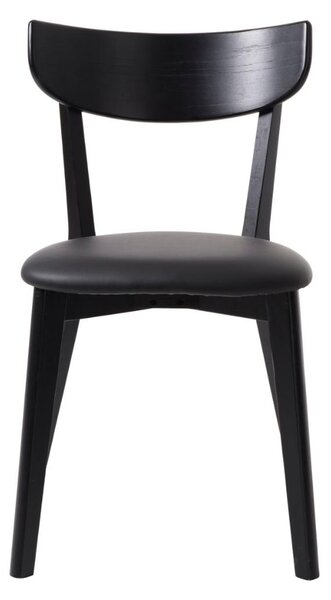 Scaun de dining Pero cu piele sintetică, stejar negru
