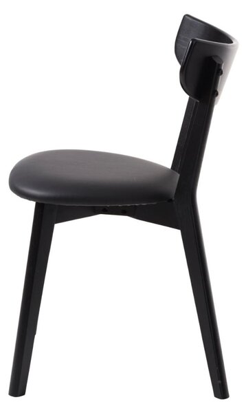 Scaun de dining Pero cu piele sintetică, stejar negru