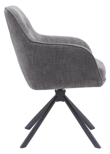 Scaun de dining pivotant Avola, gri