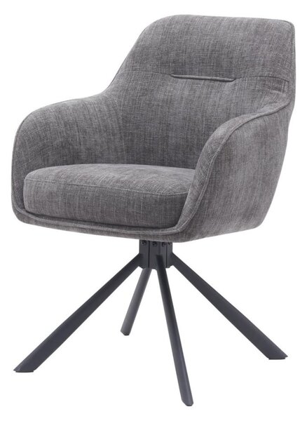 Scaun de dining pivotant Avola, gri