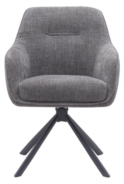 Scaun de dining pivotant Avola, gri