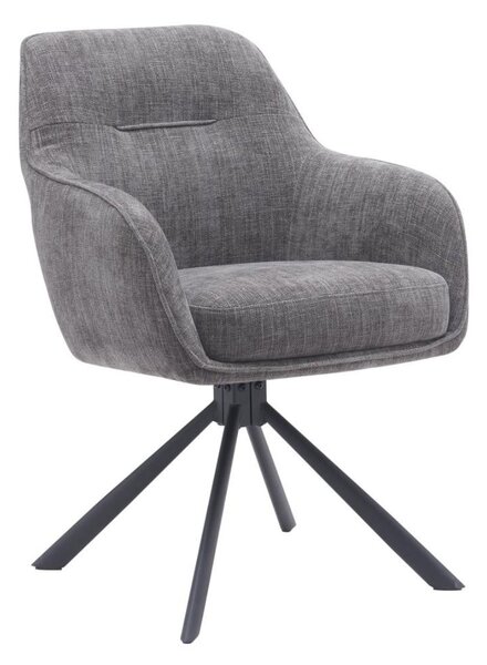 Scaun de dining pivotant Avola, gri