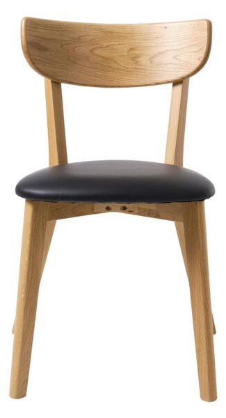Scaun de dining Pero cu piele sintetică, stejar natural