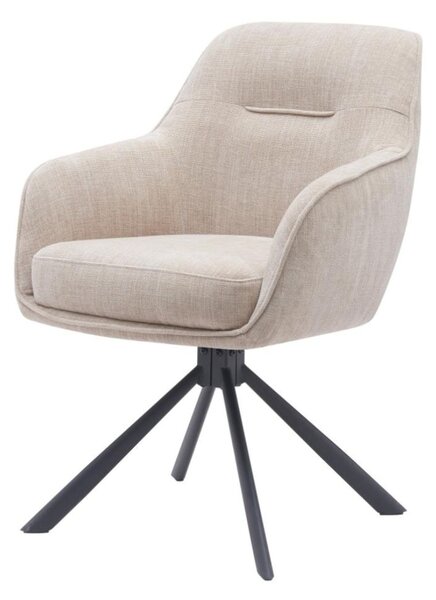Scaun de dining pivotant Avola, bej