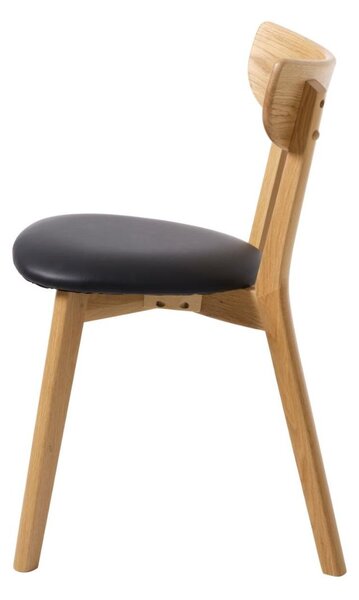 Scaun de dining Pero cu piele sintetică, stejar natural