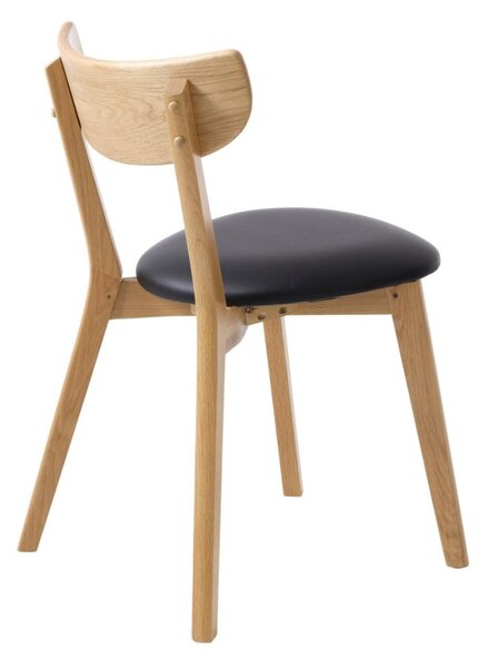 Scaun de dining Pero cu piele sintetică, stejar natural