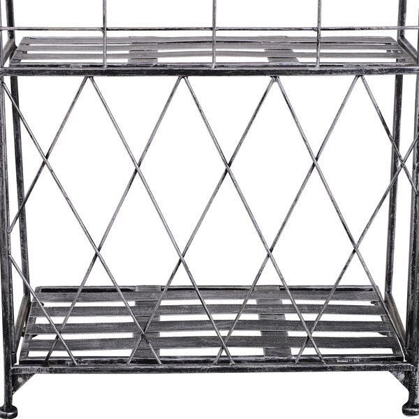 Outsunny Rafturi pentru Plante cu 3 Nivele, Suport Ghivece pentru Grădină, Balcon, Interior, 44x25x96 cm, Gri Argintiu | Aosom Romania