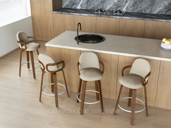 Scaun bar Martindeles (bej). Promo -21%. 1136403