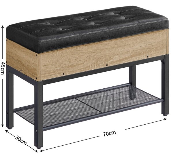 Banca cu suport pentru incaltaminte TAYLOR SONOMA 70x30x45 cm