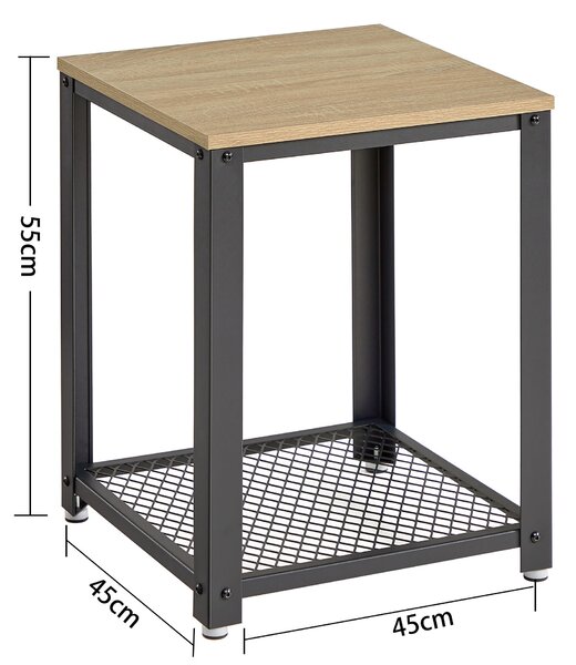Masuta de cafea cu raft TAYLOR SONOMA 45x45cm