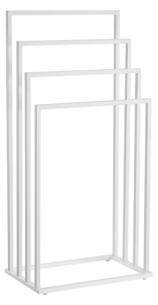 Suport pentru prosoape LINESTRO metalic cu 4 brate 93x45cm, alb