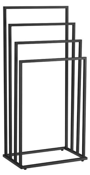 Suport pentru prosoape LINESTRO metalic cu 4 brate 93x45cm, negru