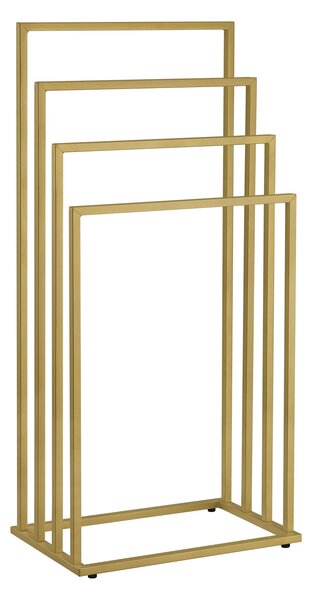 Suport pentru prosoape LINESTRO metalic cu 4 brate 93x45cm, auriu