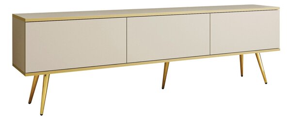 Comodă TV Princal II, Auriu, Crem, PAL laminat, 53x175x32cm