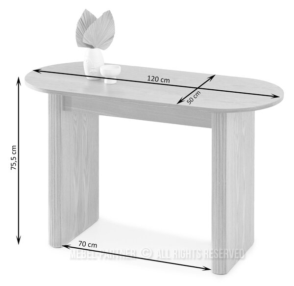 Măsuță consolă Agawes (nuc). Promo -22%. 1136437
