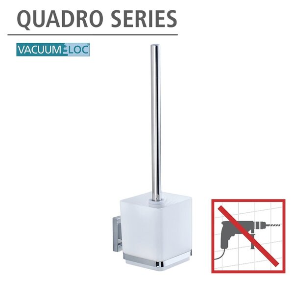 Suport pentru perie WC Wenko cu sistem de prindere Vacuum-Loc, până la 33 kg