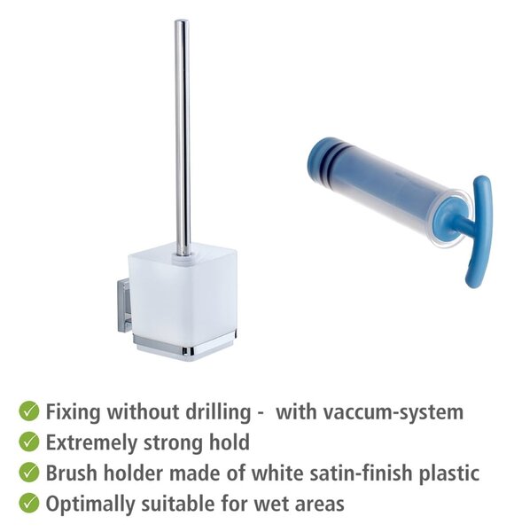 Suport pentru perie WC Wenko cu sistem de prindere Vacuum-Loc, până la 33 kg