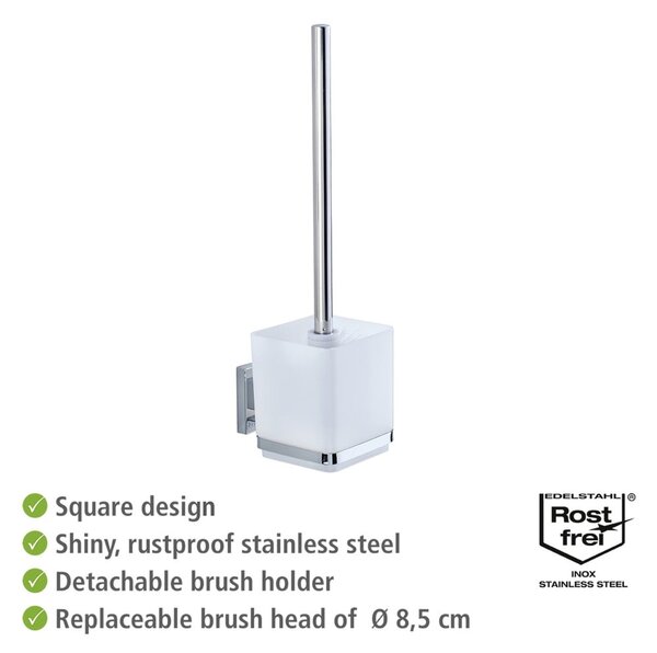 Suport pentru perie WC Wenko cu sistem de prindere Vacuum-Loc, până la 33 kg