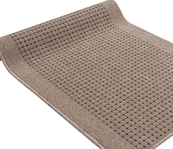 Traversa Antiderapanta Hol Bucatarie, Model Stanford Beige Brown, Latime 80 cm, Maro 80 x 600