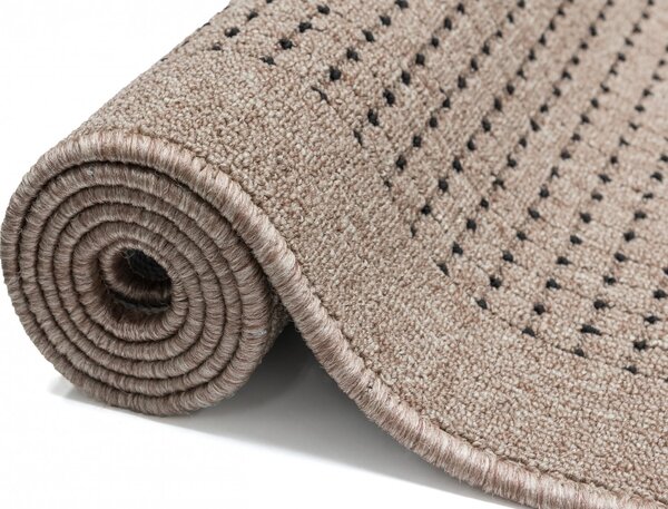 Traversa Antiderapanta Hol Bucatarie, Model Stanford Beige Brown, Latime 80 cm, Maro 80 x 600