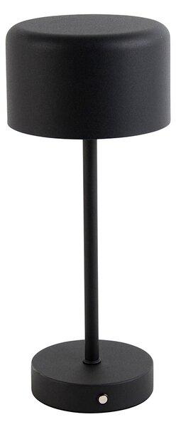 Lampă de masă modernă neagră reîncărcabilă - Poppie