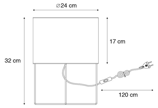 Lampă de masă modernă galbenă cu auriu - Rosalina
