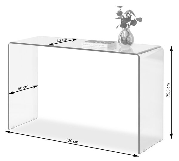 Măsuță consolă Emeralt (dymené sticlă). Promo -22%. 1136440