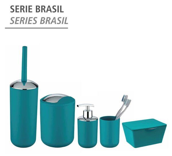Dozator săpun lichid Wenko Brasil Petrol, albastru petrol
