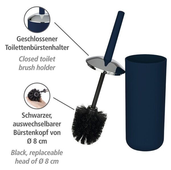 Perie WC Wenko Brasil, albastru închis