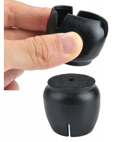Set suporturi antiderapante mobila, 16 piese, silicon, 12 - 16 mm, negru