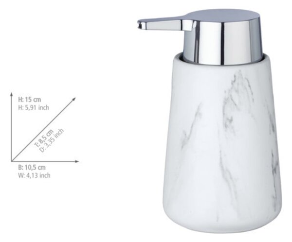 Dozator din ceramică pentru săpun Wenko Adrada, alb