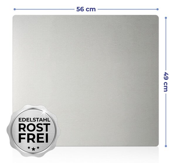 Protecție din oțel pentru peretele de lângă aragaz Maximex Silver, 50 x 56 cm