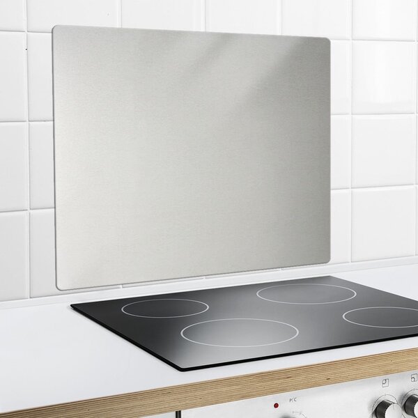 Protecție din oțel pentru peretele de lângă aragaz Maximex Silver, 50 x 56 cm