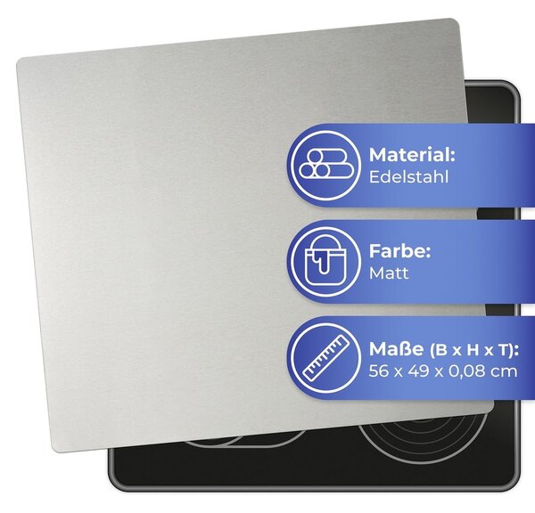 Protecție din oțel pentru peretele de lângă aragaz Maximex Silver, 50 x 56 cm
