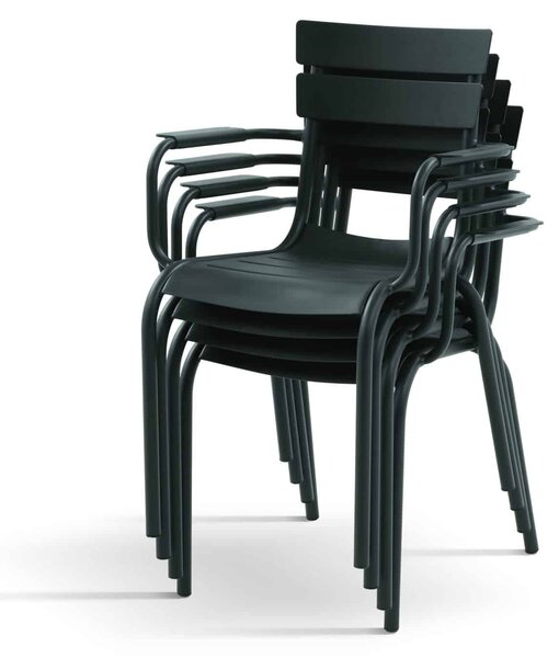 SCAUN TIP FOTOLIU ALUMINIU -HORECA- - GRI ANTRACIT