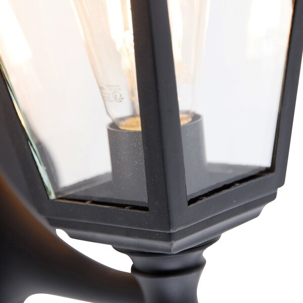 Lampă de perete inteligentă de exterior neagră IP44 incl. Wifi ST64 - Capital