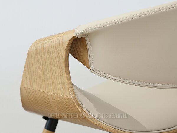 Scaun sufragerie Busque (bej + stejar). Promo -13%. 1136457