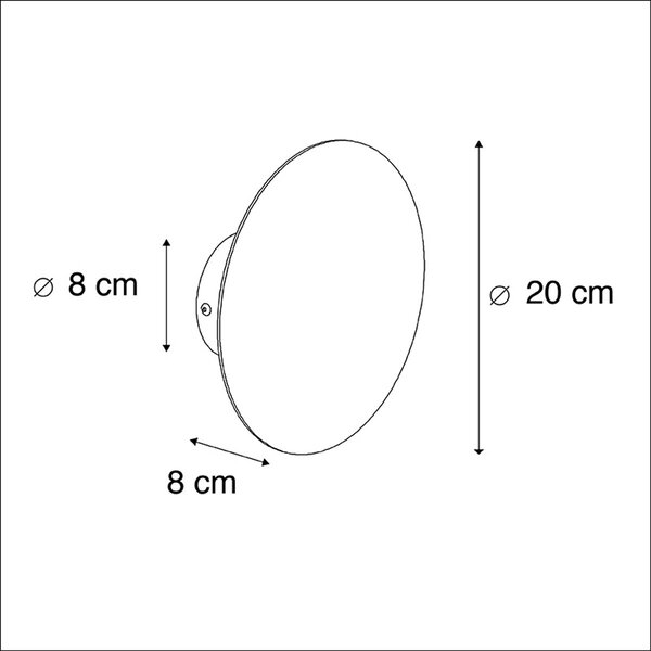 Lampa de perete de design rotundă aurie - Pulley