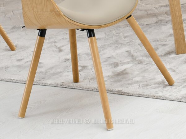 Scaun sufragerie Busque (bej + stejar). Promo -13%. 1136457