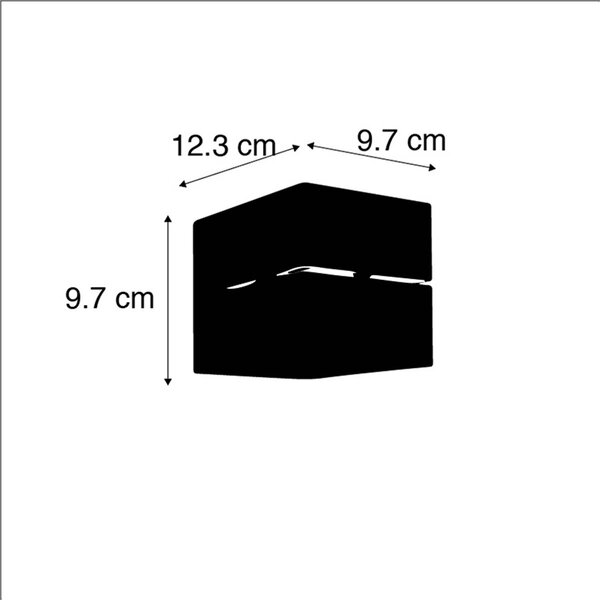 Set de 4 aplice inteligente negre cu auriu 9,7 cm inclusiv Wifi G9 - Transfer Groove