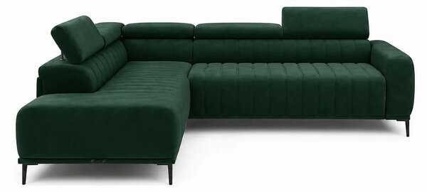 Coltar extensibil stofa catifelata GANDI 120, sezlong stanga, stofa ve