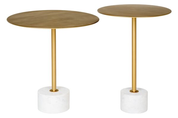 Măsuță auxiliară rotundă din metal ø 41 cm Lecco – House Nordic
