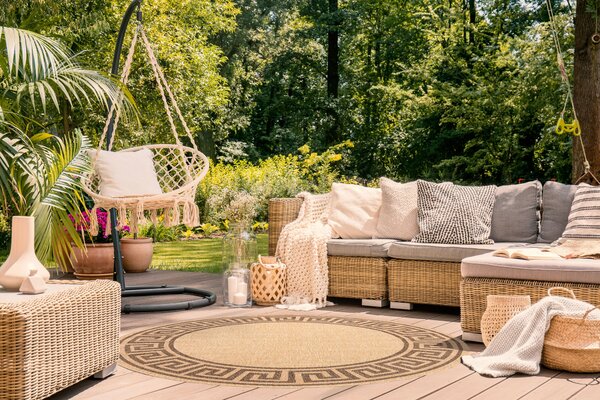 Covor sisal Floorlux rotund 20014 greacă mais si coffee