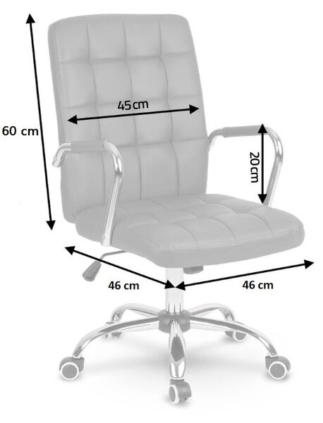 Scaun de birou din piele gri G401