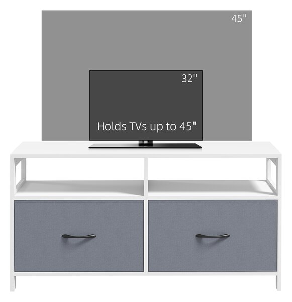 Suport Dulap TV pentru Televizoare de pana la 45”, cu Sertare Pliabile si Rafturi de Depozitare pentru Camera de Zi, Dormitor HOMCOM | Aosom Romania