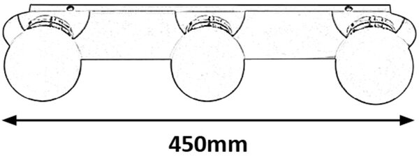 Rabalux Becca lampă de tavan 3x28 W alb-crom 2112