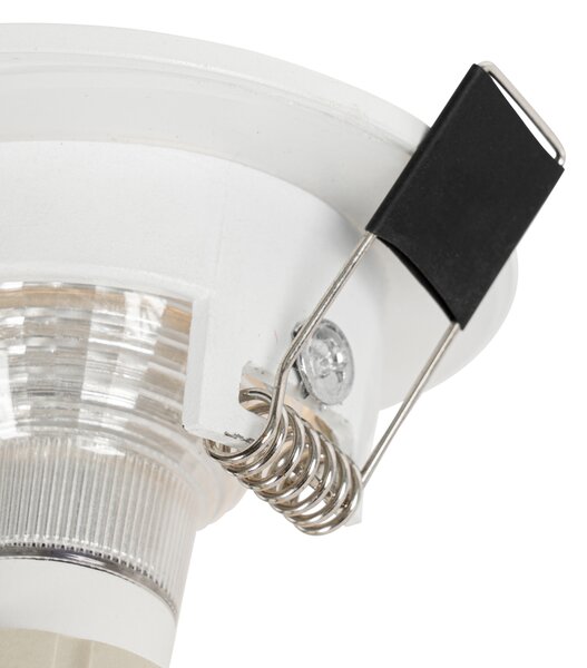Spot încastrat inteligent alb rotund IP44 incl. Wifi GU10 50mm - Xena