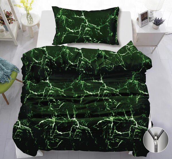 Lenjerie de pat din bumbac TEMPESTA verde Dimensiune lenjerie de pat: 70 x 90 cm | 140 x 200 cm