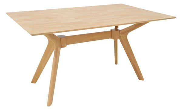 Set 7 bucati masa si scaune dining, Raffles, Natural, 90x150x76 cm